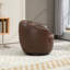 Fauteuil demi-tonneau rembourré pivotant avec rangement-1975871538