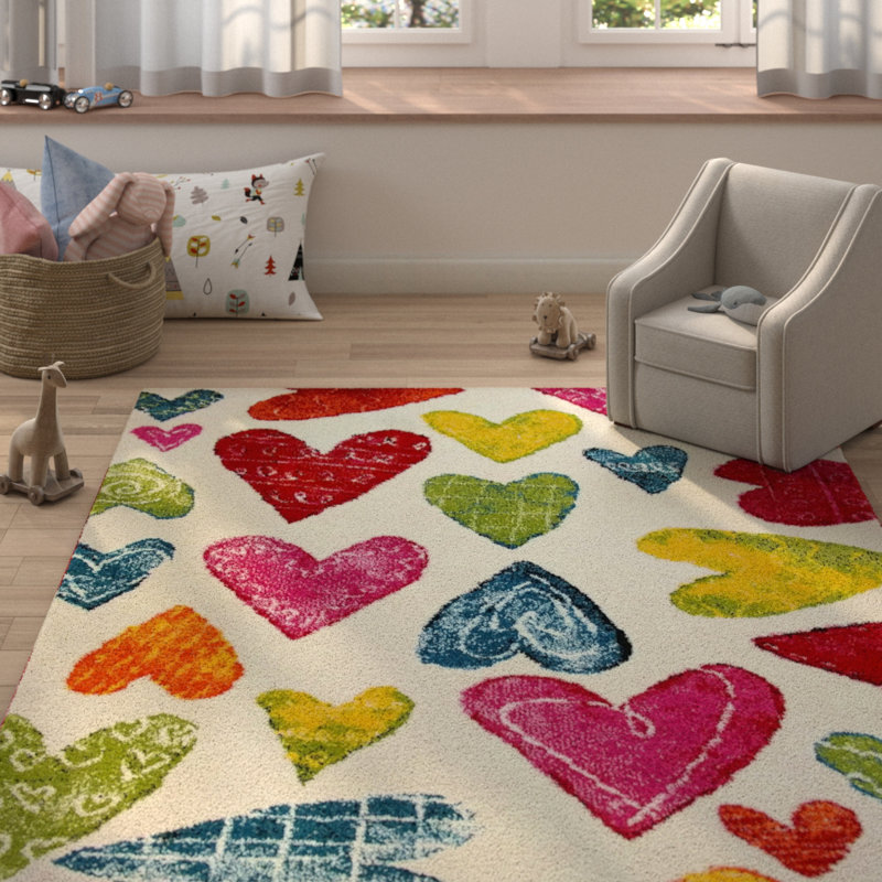 Tapis pour chambre d'enfant Dickson, Rectangle 3 pi 11 po x 5 pi 3 po