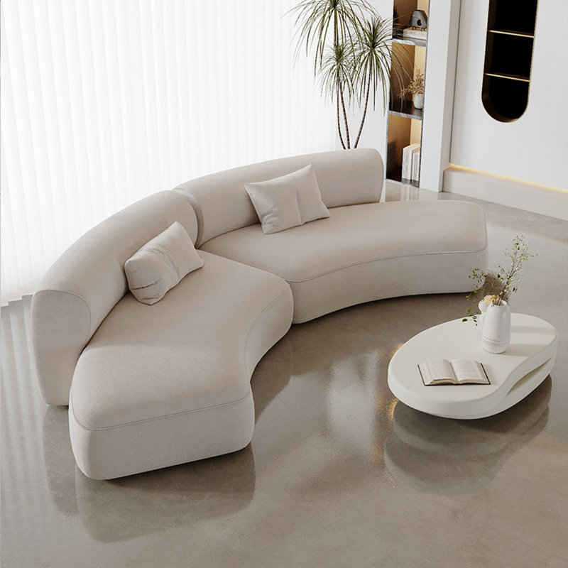 Canapé de luxe moderne à lumière simple, H 30,71 po x l 125,98 po x P 31,5 po