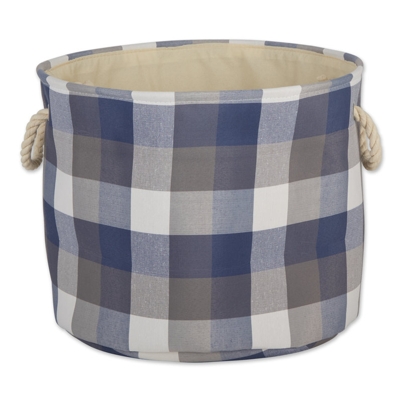 Bac en tissu, H 15 po x l 16 po x P 16 po, Bleu français