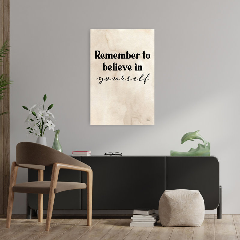 «Believe In Yourself», art contemporain abstrait, H 36 po x l 24 po