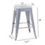 Ensemble de tabourets de bar en métal sans dossier avec assemblage sans outil et conception peu encombrante-1264511499-1264511500