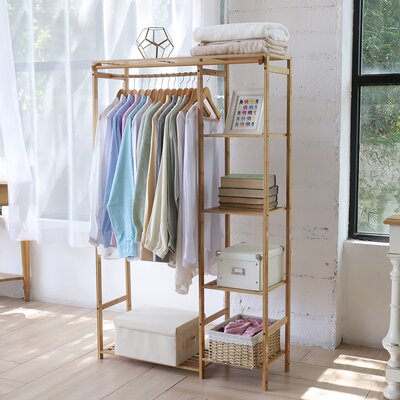 The Twillery Co.® Ryland 35.4'' Solid Wood Clothes Rack & Reviews | Wayfair