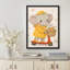 Cute Elephant Scooter Framed Wall Art Prints - Cartoon Animal Kids Room Nursery-125212123-125212122