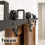 Black Rustic Diamond Design Double Track Bypass Barn Door Hardware Kit For Two Use( Door Not Included)-923403645