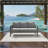 73" All-Weather Aluminum Patio Sofa, 3 Seat Outdoor Couch With  Thick Dark Gray Cushions & Gray Frame-1138673616-1138673629