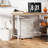 3 Drawer File Cabinet with Lock and Wheels, Grey Wood Grain