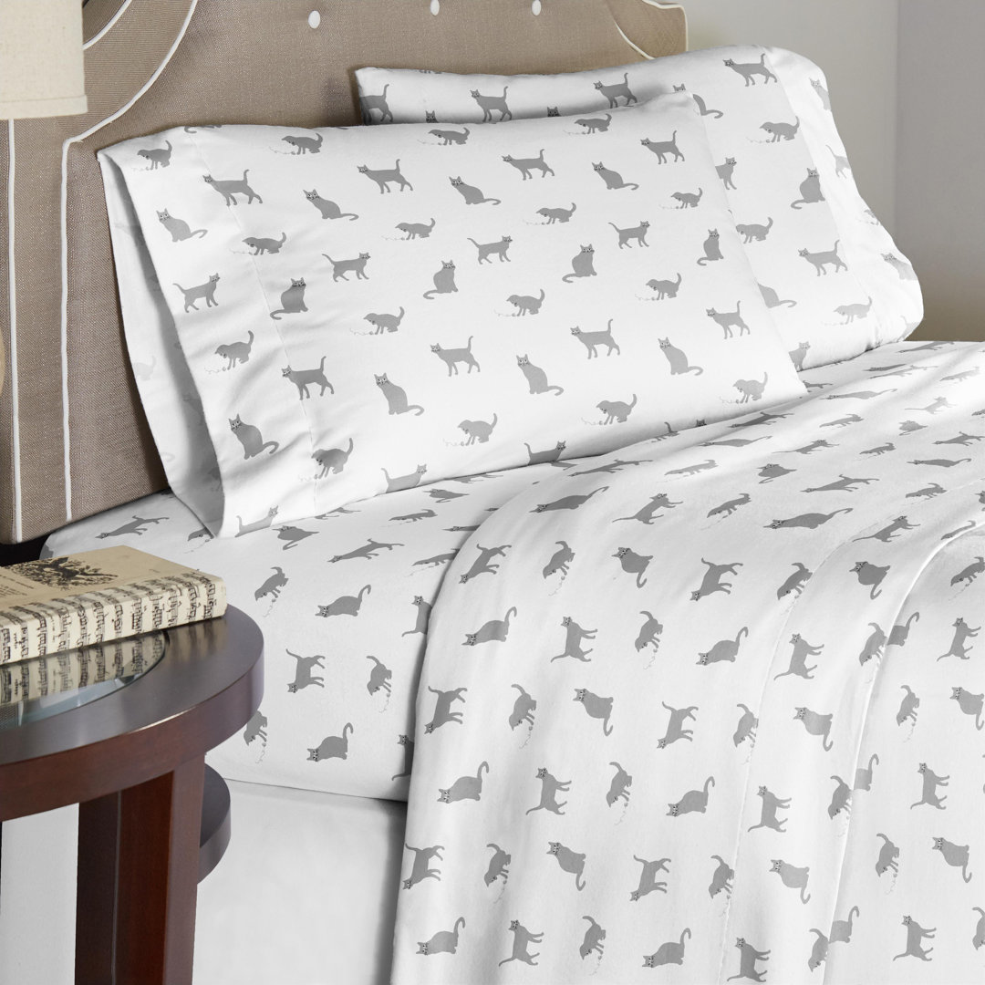 Flannel Animal Print Sheet Set Pointehaven