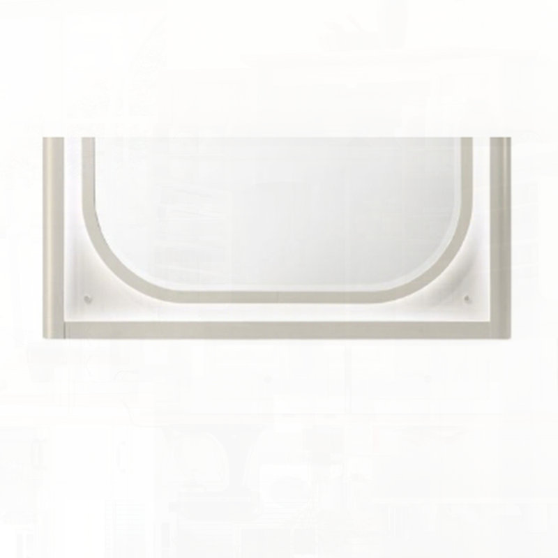 Miroir perle à finition blanche avec DEL pour une utilisation esthétique peu encombrante