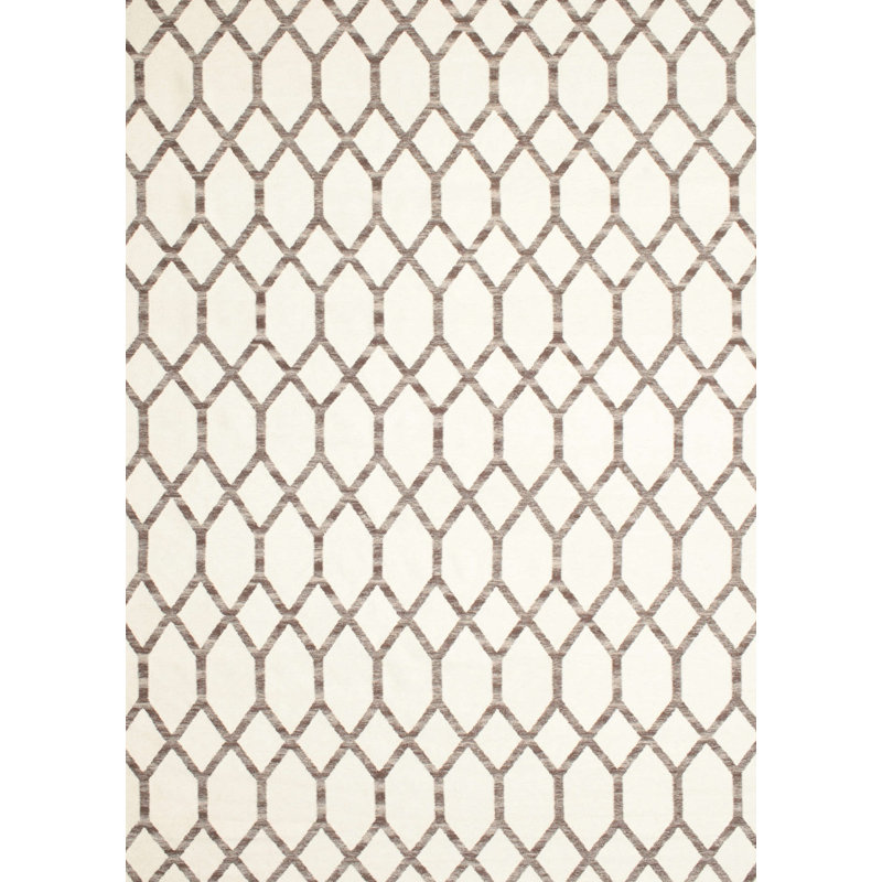 Tapis contemporain gris, Rectangle 5 pi x 7 pi
