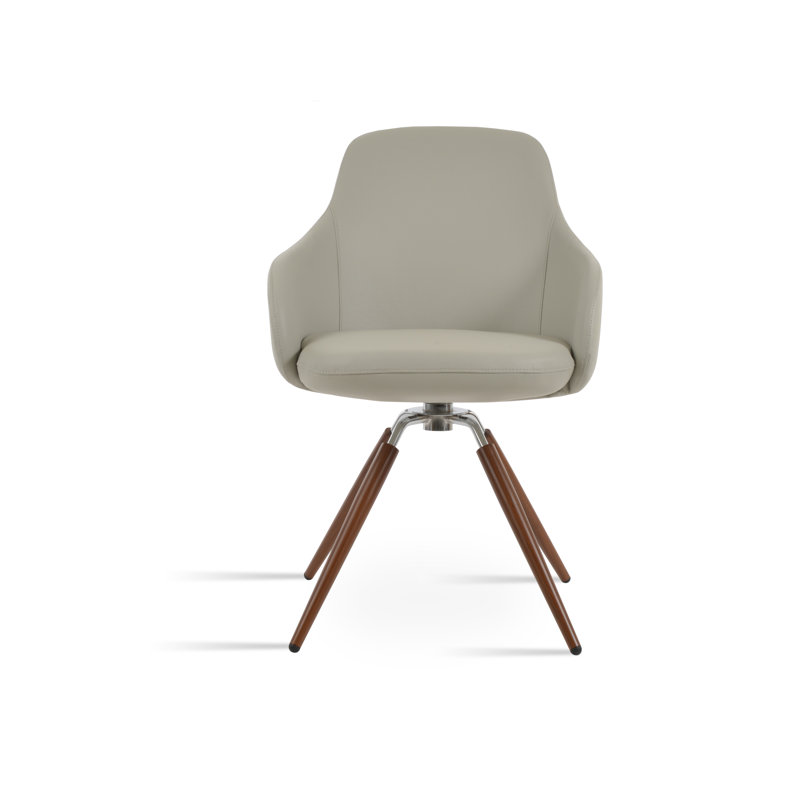 Fauteuil pivotant Gazel Carrot, Noyer, Cannelle