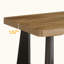 Grande table basse de 47,2 po avec pieds noirs robustes et base à barre transversale, grande table centrale moderne pour le salon, assemblage rapide en 15 minutes