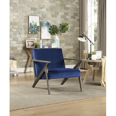 Chaise d'appoint en velours de style rétro 1 pièce