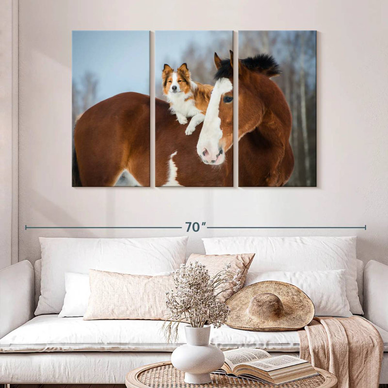 Collie On Horse, 32" H x 50" W