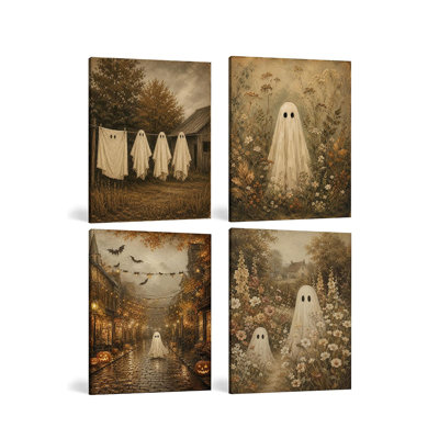 4 Piece Wrapped Canvas Wall Art
