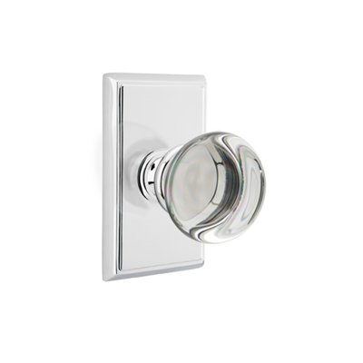 Passage Providence Crystal Clear Acrylic Knob with Rectangular Rose