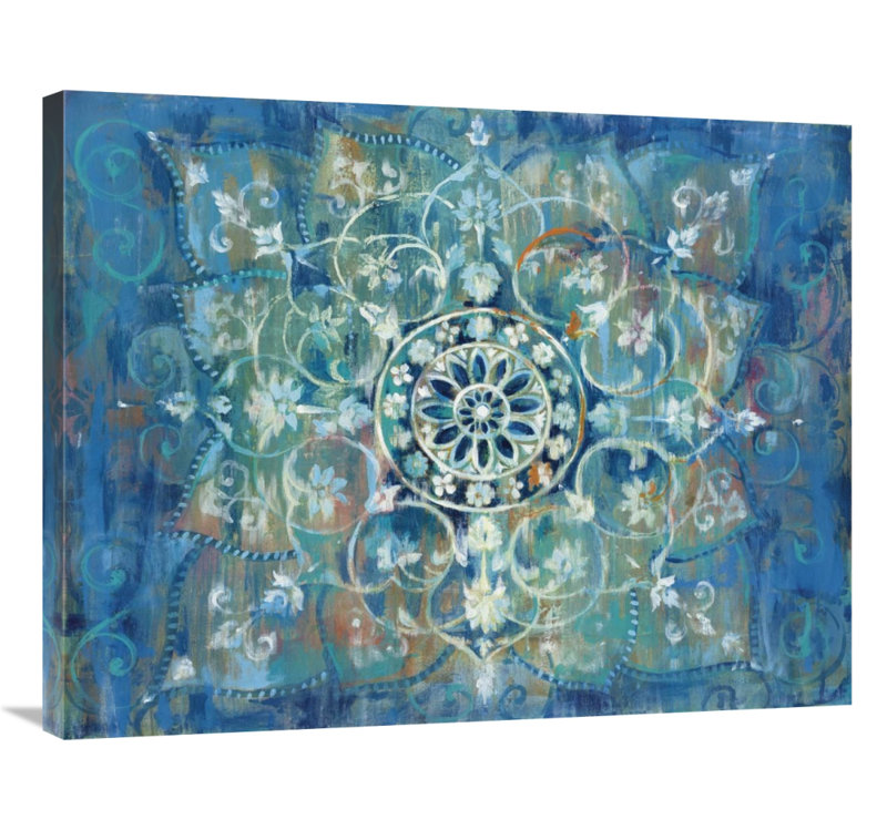 Mandala iii, reproduction d’art sur toile tendue, H 37 po x l 37 po x P 1,5 po, Toile tendue