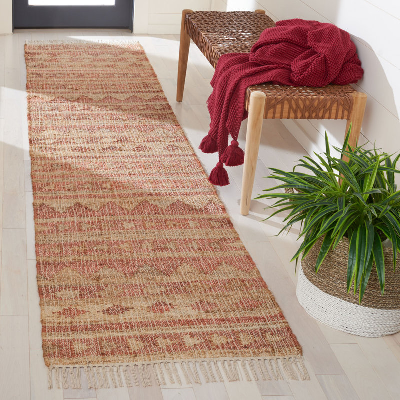 Tapis en jute / coton Bel-Air, Tapis de couloir 2 pi 3 po x 9 pi