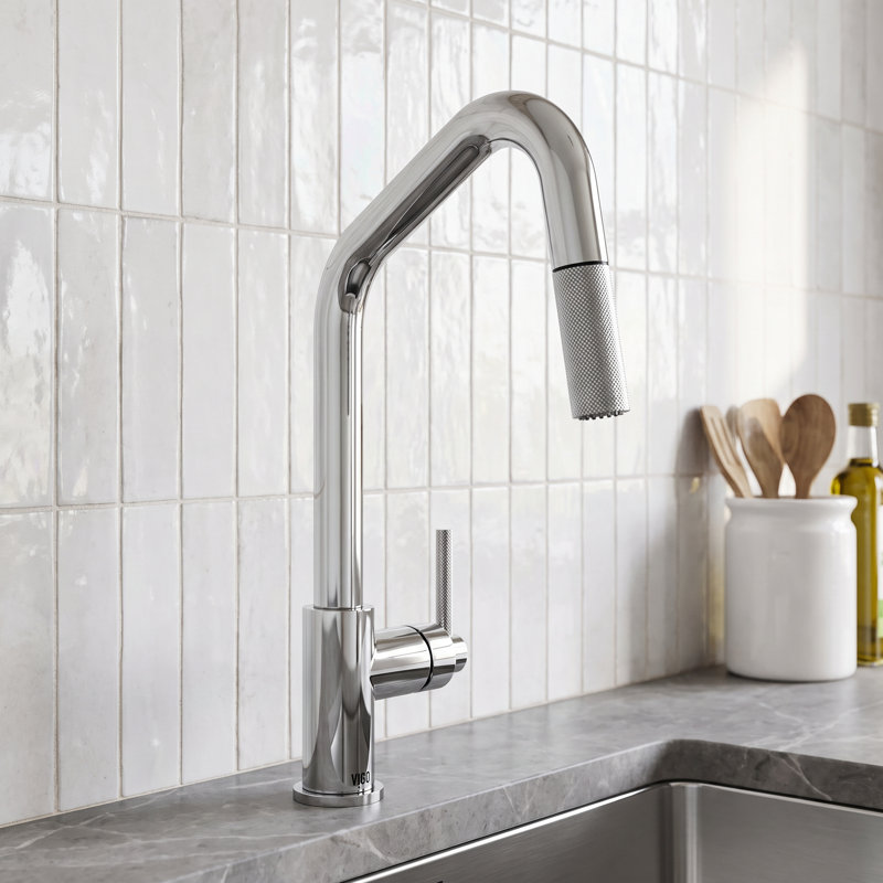 Robinet de cuisine rétractable à 1 poignée et 2 fonctions H 15 po Utopia, Chrome