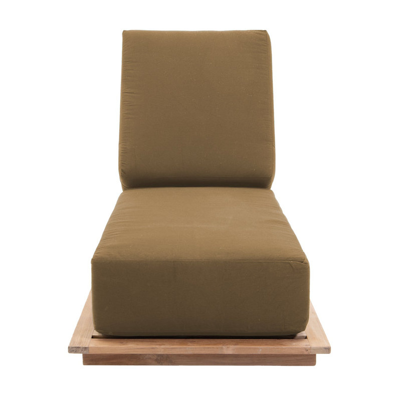 Hermosa Outdoor Teak Chaise Lounge, Cocoa