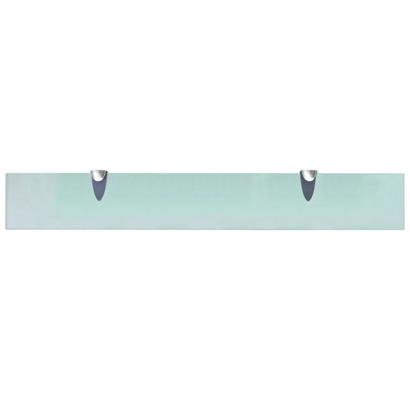 Glass Floating Shelf, 0.8cm H x 80cm W x 10cm D, Clear