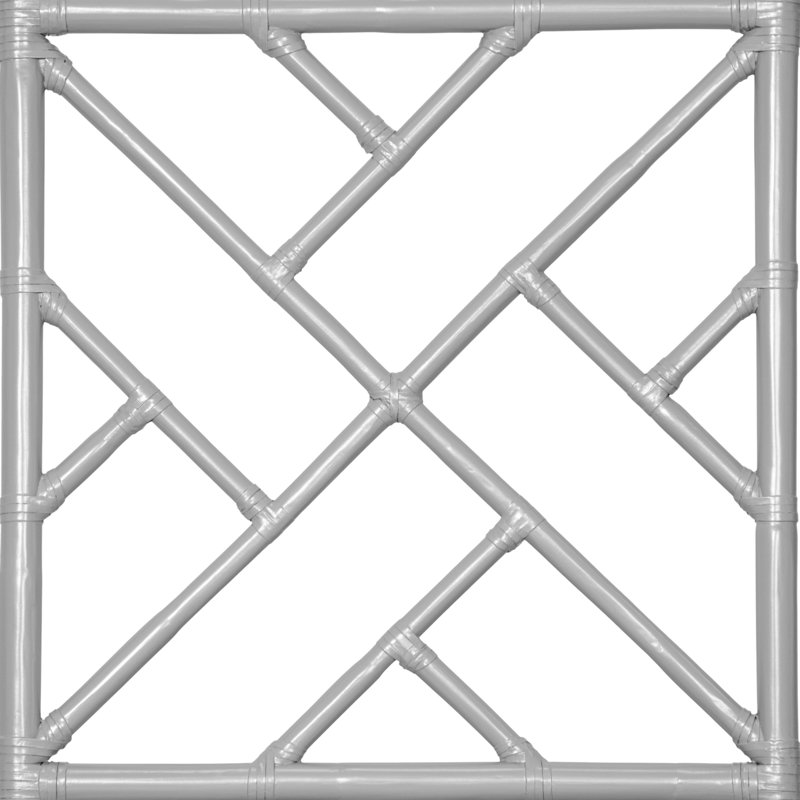 Tête de lit en rotin Cowden , Simple, Gris clair