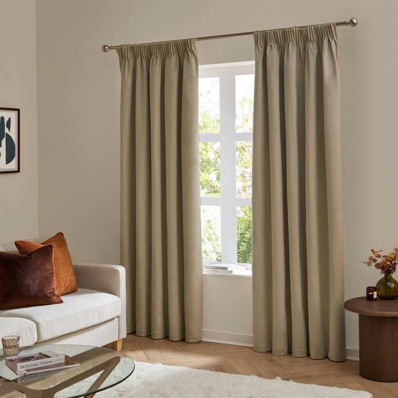 The Ultimate Velvet Blackout Curtain Panel Pair, Brown, 168cm Width x 229cm Drop