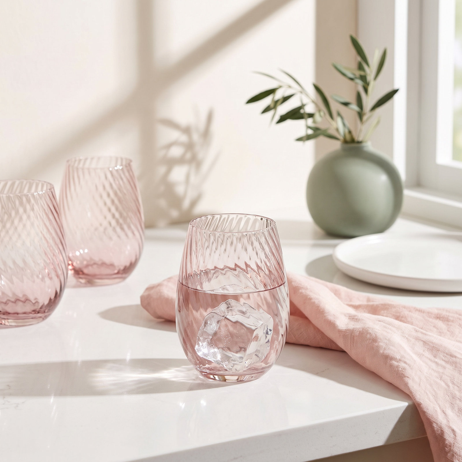 Bonnie Stemless Wine Glass, Lilac