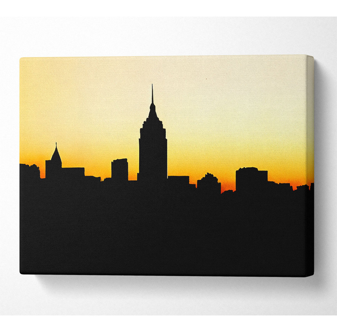 Empire State Building im goldenen Sonnenlicht - Leinwanddrucke auf Leinwand