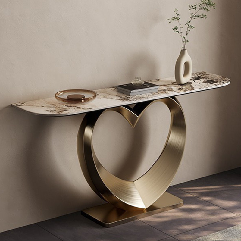 Italian style luxury console table, H 33,5 po x l 59 po x P 13,8 po, Doré