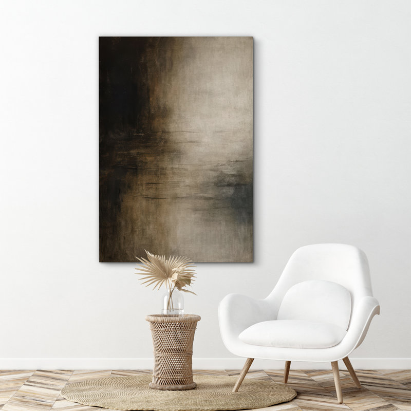 Dark to Light Rustic Gradient Wall Decor – Pictures Framed Canvas Print Wall Art, 48" H x 32" W x 1.5" D, Wrapped Canvas