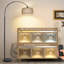 Lampe sur pied à arc avec télécommande et ampoule à intensité variable-420422277