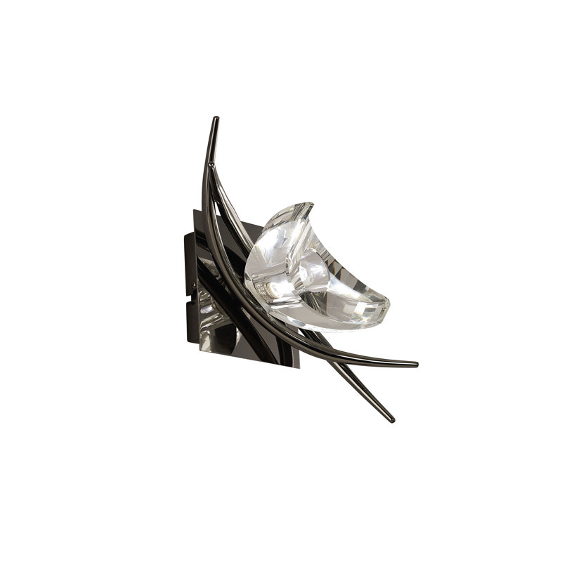 Drossett Armed Sconce, Black Chrome