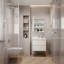 Armoire à pharmacie 24 po x 32 po à fixation murale ou encastrée en métal blanc avec miroir