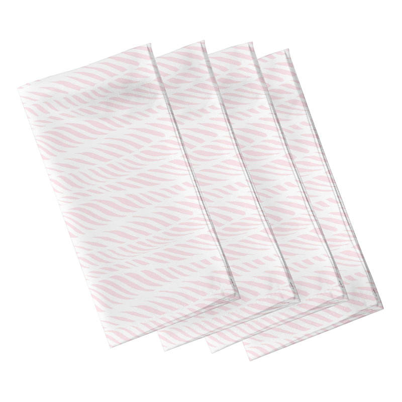 Natanael Polyester Abstract Square Napkin, Pink