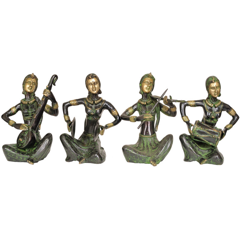 Ensemble de 4 figurines musicales pour dames