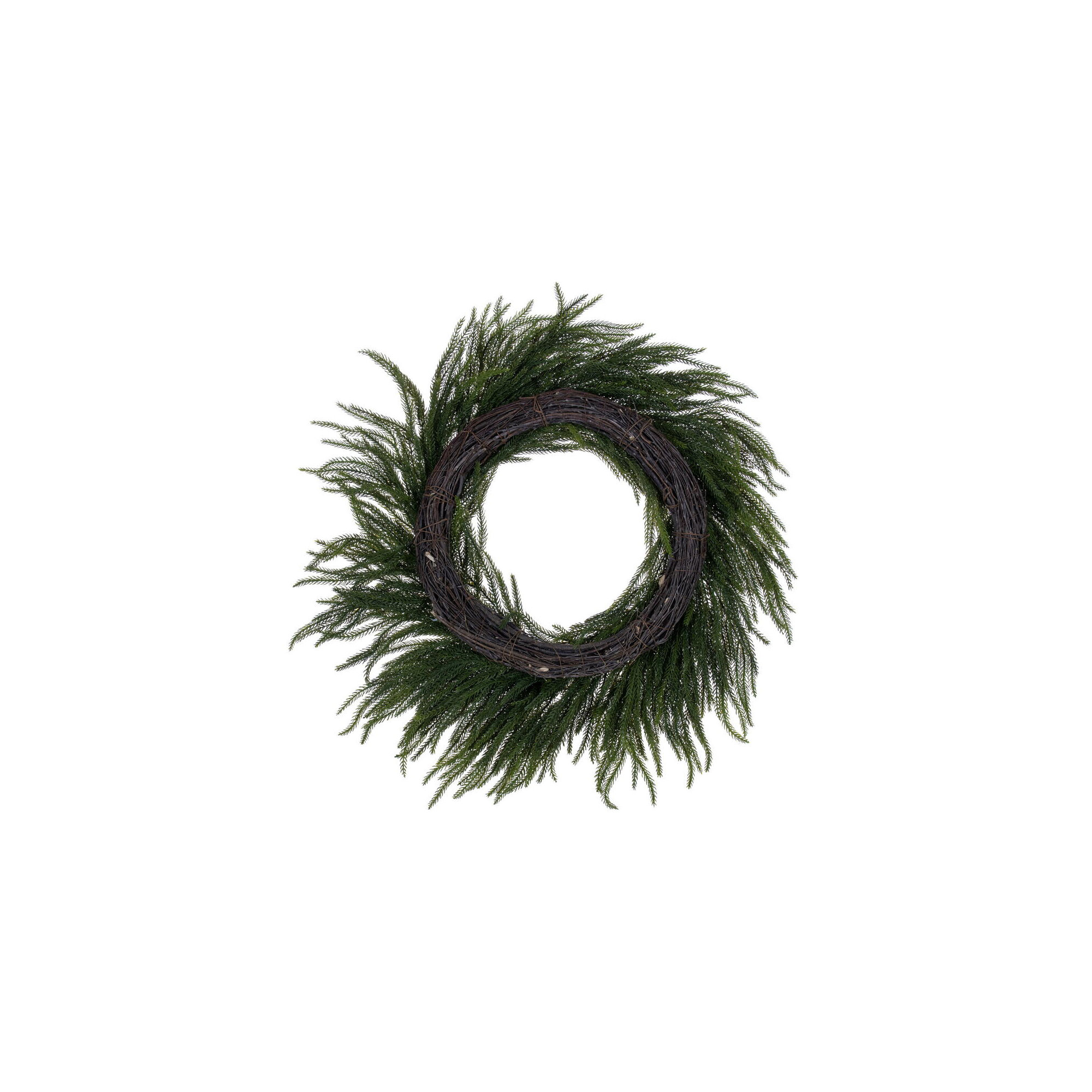 28'' Faux Pine Plastic Wreath