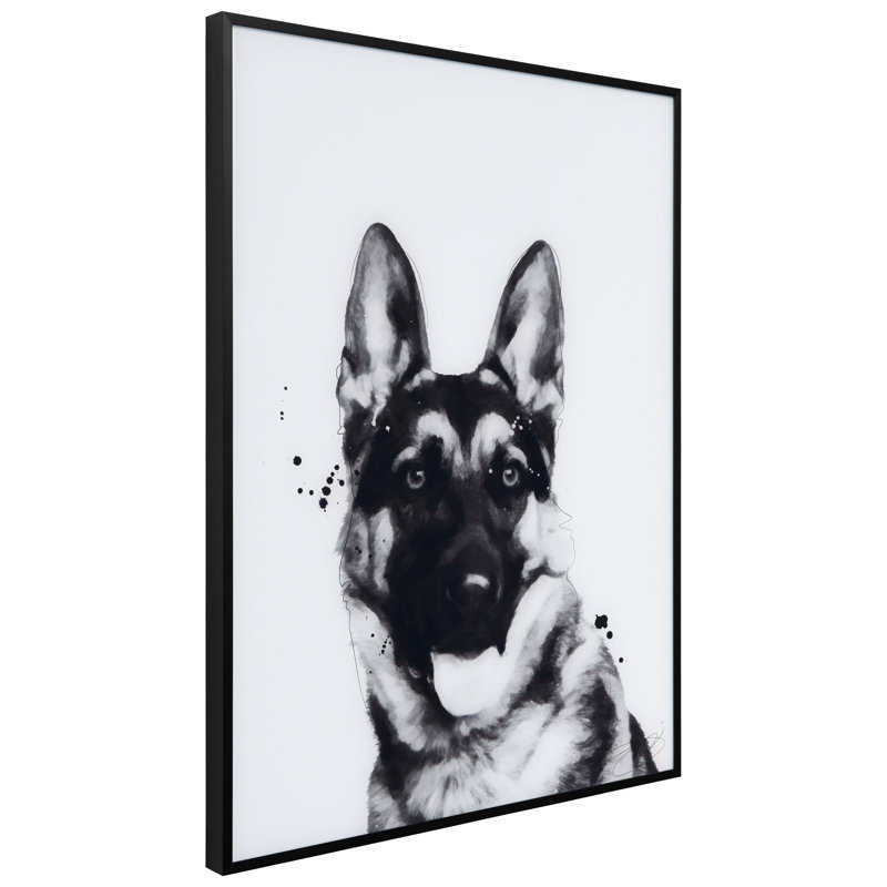 Berger allemand - cadre photo, impression sur verre