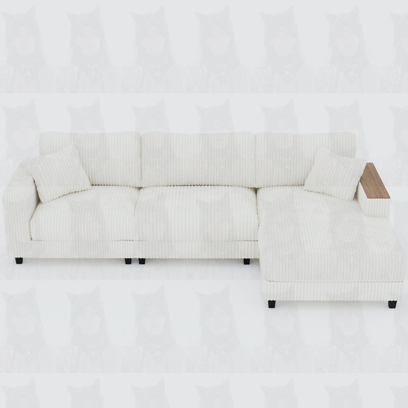 Canapés modulaires avec rangement, Blanc