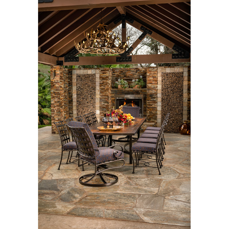Classico Outdoor Dining Armchair, Copper Creek, Flagship Stone Sunbrella®