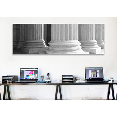 'Columns Achitecture' Photographic Print on Canvas in Black and White