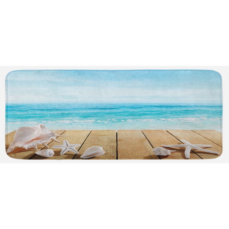 Coastal Polyester Kitchen Mat