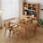 Brown Rectangular Solid Wood Dining Table-1212846452
