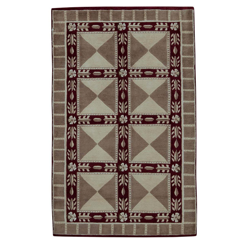 Hand Woven Cotton and Wool Area Rug