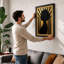 Golden Profile Art Deco - Framed Print-1116394045-1116394047