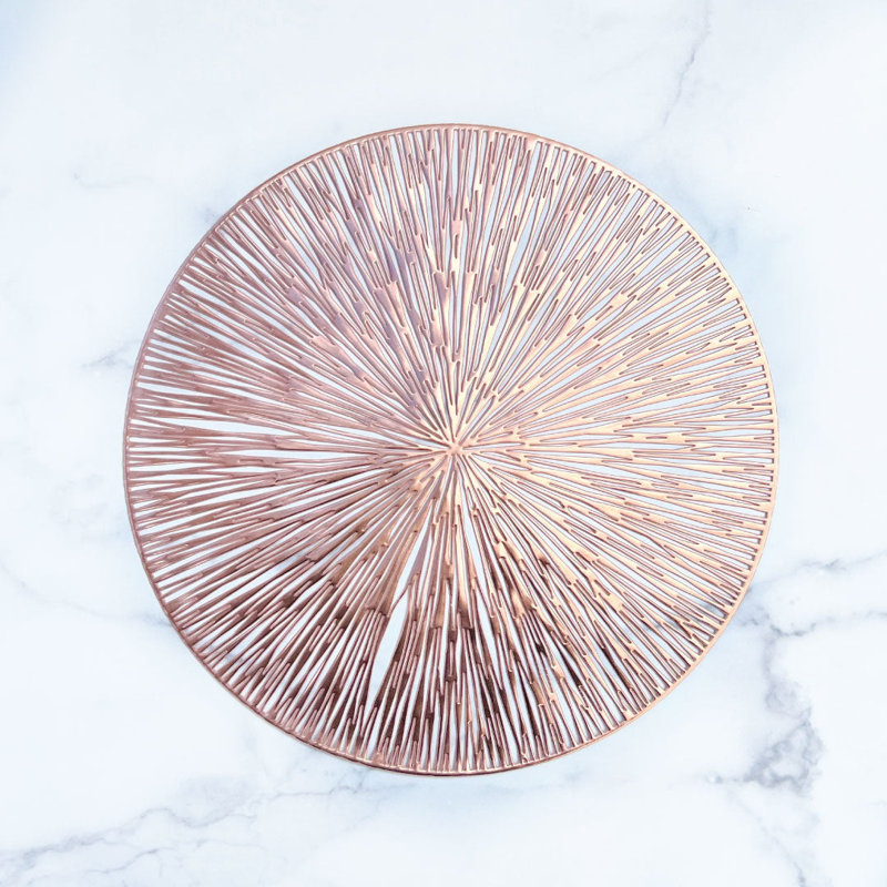 Napperon 15 "Signature, Or rose