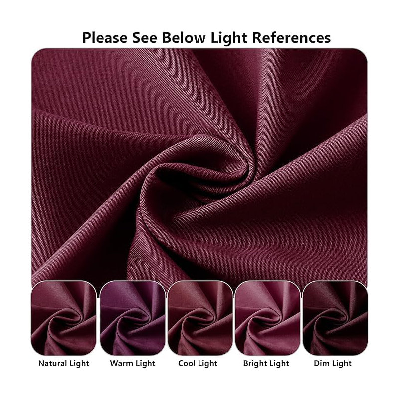 Ranarda Cotton Blend Percale Flat Sheet, Kingsize (5'), Burgundy