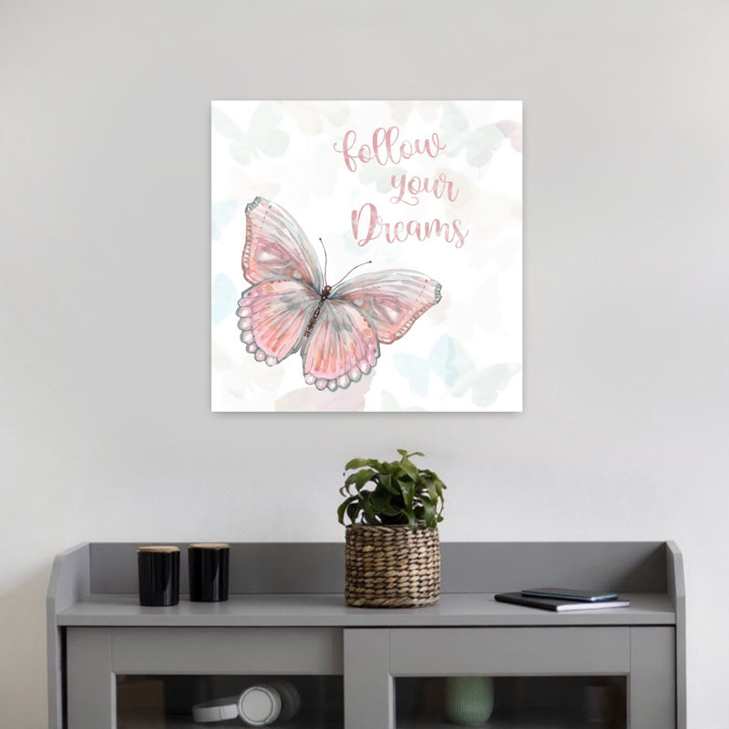 Papillon, rêve, délicat, élégant papillon éthéré, art mural nature, H 18 po x l 18 po