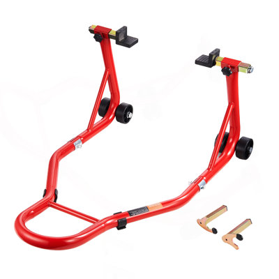 Motorcycle Stand Lift 850 Lbs Rear Wheel Spoolift Paddock Swingarm Arm Red