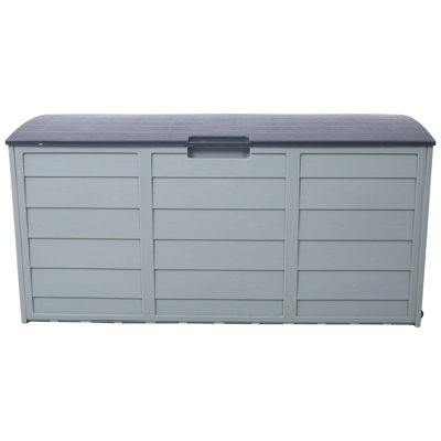 All-Weather Resin Pool Deck Box with Wheels for Backyard, Patio, and Outdoor Storage of Furniture, Cushions, Tools, and Toys by Elegance Plexi Home
